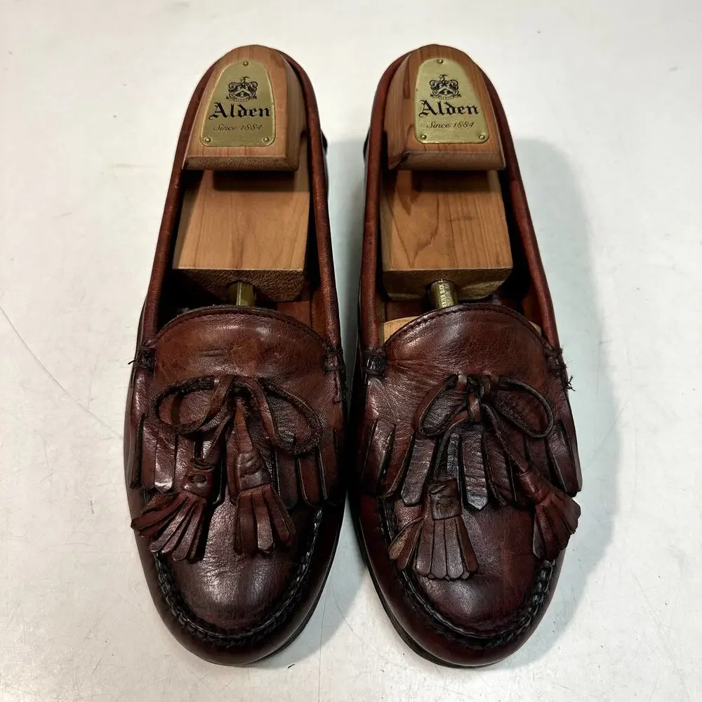 NEW HEELS Rancourt & Co. x Polo Ralph Lauren Tassel Loafer Bench Made USA 8 D